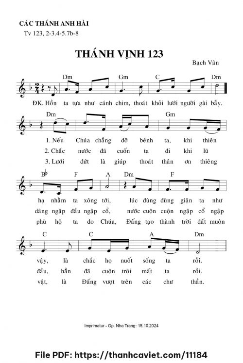 Thánh vịnh 123 - Lm. Bạch Vân - trang 1