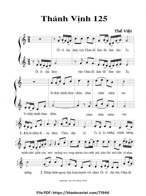 Thánh vịnh 125 - Thế Việt - trang 1