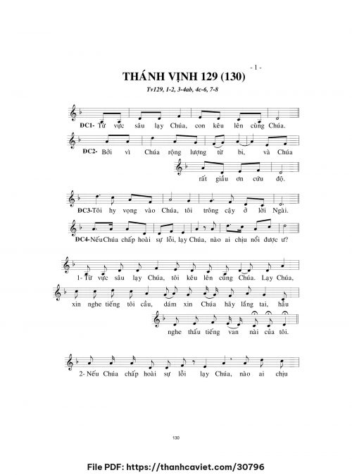 Thánh vịnh 129 - Lm. Minh Hân - trang 1