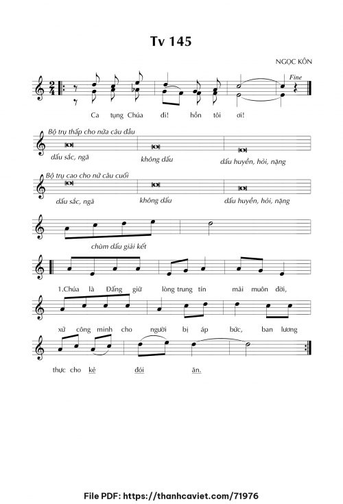 Thánh vịnh 145 - Ngọc Kôn - trang 1