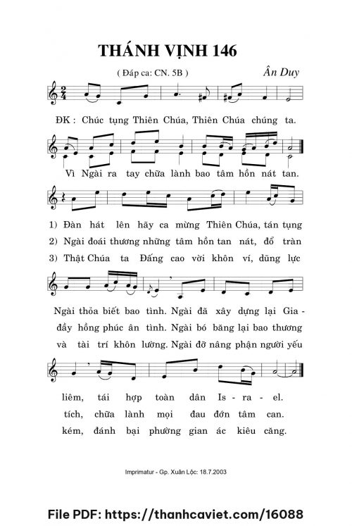 Thánh Vịnh 146 - Ân Duy - trang 1