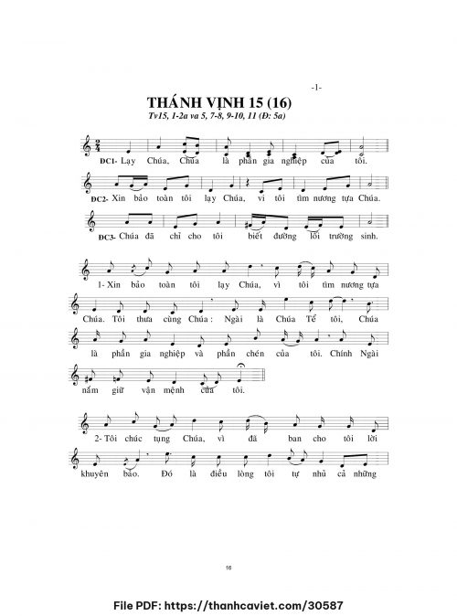 Thánh vịnh 15 - Lm. Minh Hân - trang 1