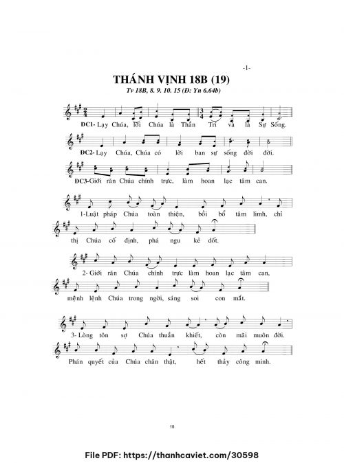 Thánh vịnh 18B - Lm. Minh Hân - trang 1