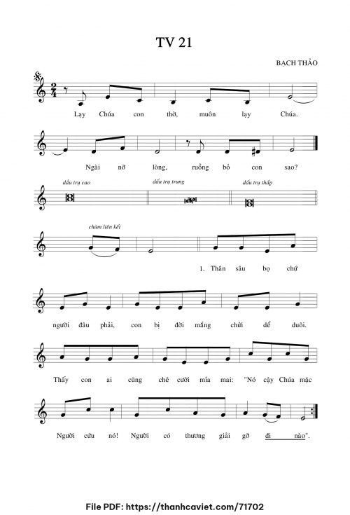 Thánh vịnh 21 - Bạch Thảo - trang 1