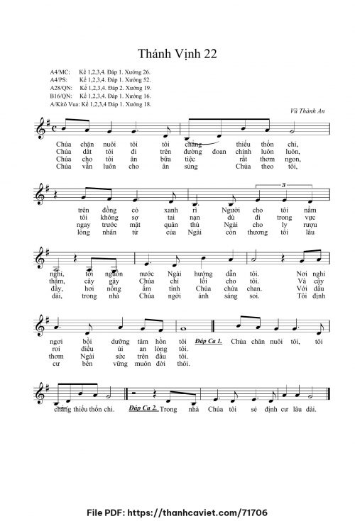 Thánh vịnh 22 - Pt. Vũ Thành An - trang 1