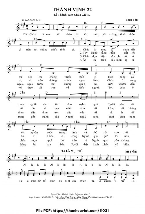 Thánh vịnh 22 - Lm. Bạch Vân - trang 1