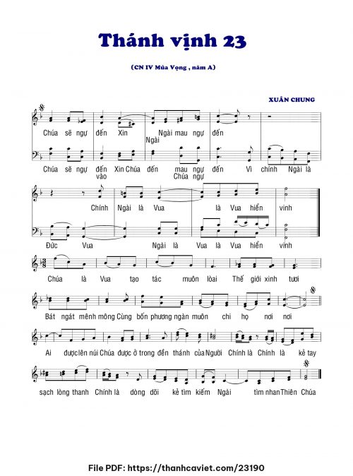 Thánh vịnh 23 - Xuân Chung - trang 1