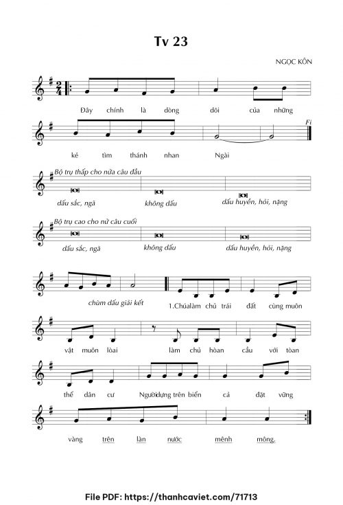 Thánh vịnh 23 - Ngọc Kôn - trang 1