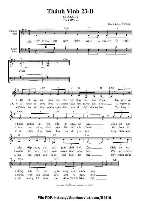 Thánh vịnh 23-B [CN4 MVA] - Thanh Lâm (Giuse) - trang 1