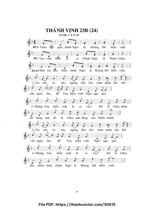Thánh vịnh 23B - Lm. Minh Hân - trang 1