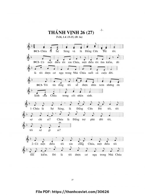 Thánh vịnh 26 - Lm. Minh Hân - trang 1