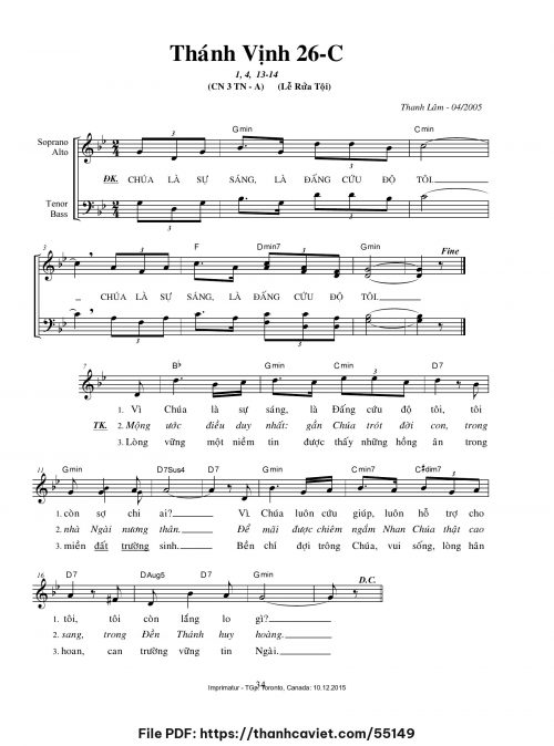 Thánh vịnh 26-B [CN3 TNA] - Thanh Lâm (Giuse) - trang 1