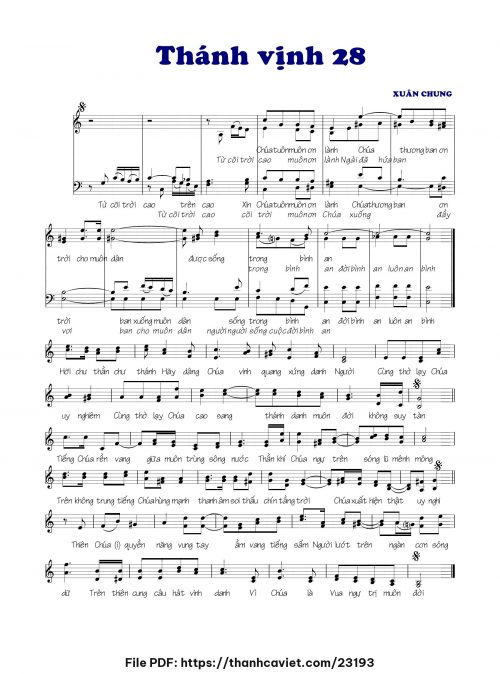 Thánh vịnh 28 - Xuân Chung - trang 1