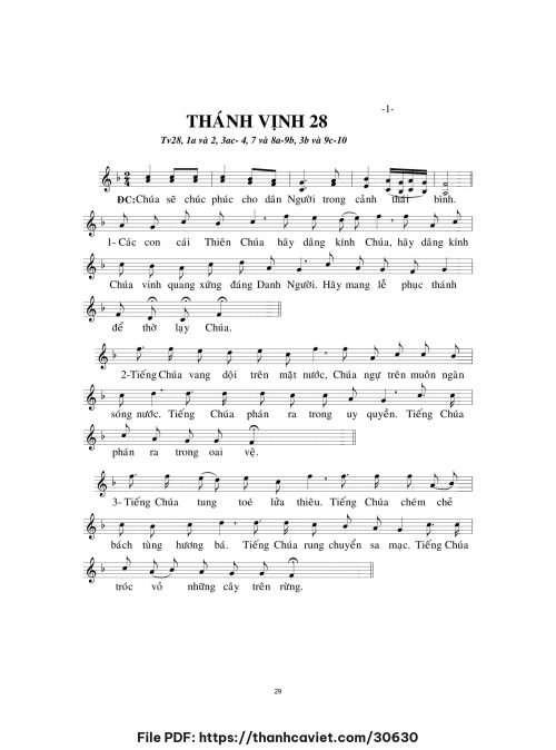 Thánh vịnh 28 - Lm. Minh Hân - trang 1