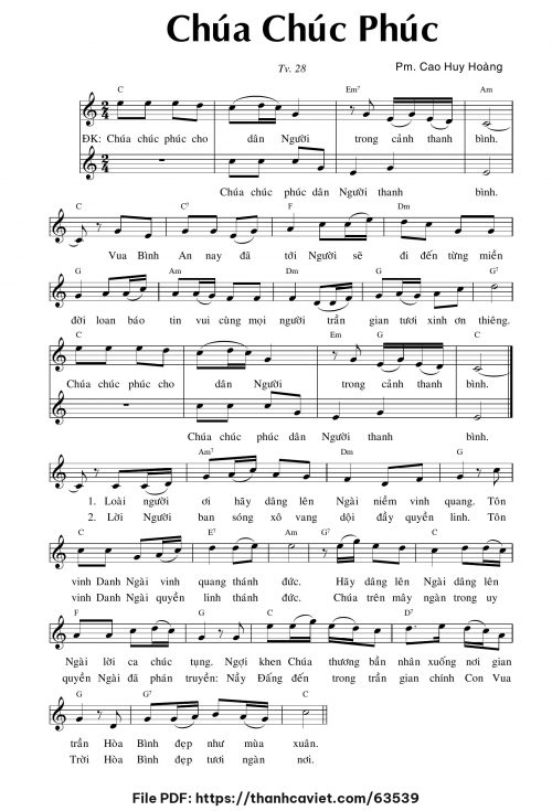 Thánh vịnh 28 - Cao Huy Hoàng - trang 1