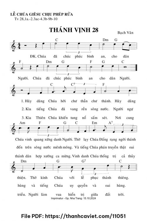 Thánh vịnh 28 - Lm. Bạch Vân - trang 1