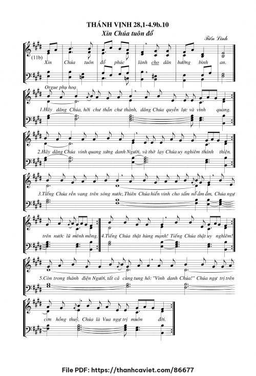 Thánh vịnh 28 – Xin Chúa tuôn đổ - Tiến Linh - trang 1