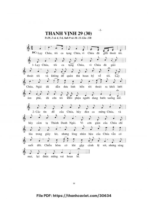 Thánh vịnh 29 - Lm. Minh Hân - trang 1