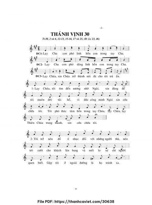 Thánh vịnh 30 - Lm. Minh Hân - trang 1