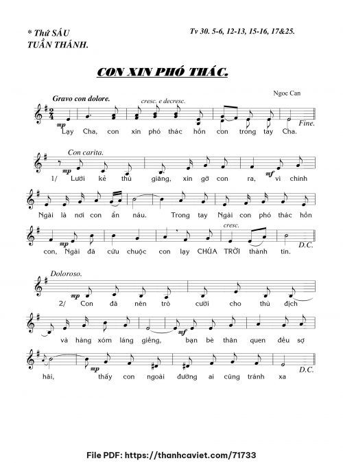 Thánh vịnh 30 - Ngọc Cẩn - trang 1