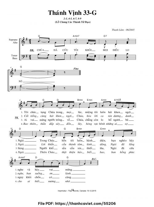 Thánh vịnh 30-G [Lễ chung các Thánh Tử Đạo] - Thanh Lâm (Giuse) - trang 1