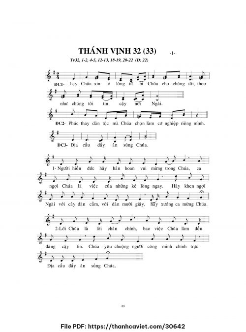 Thánh vịnh 32 - Lm. Minh Hân - trang 1