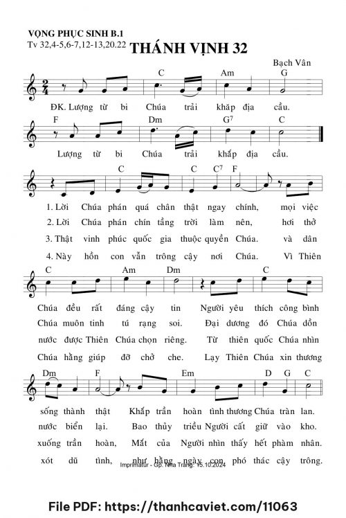 Thánh vịnh 32 - Lm. Bạch Vân - trang 1