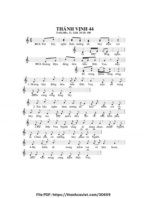 Thánh vịnh 44 - Lm. Minh Hân - trang 1