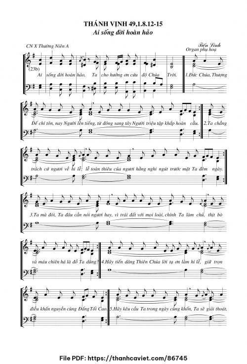 Thánh vịnh 49 – Ai sống đời hoàn hảo - Tiến Linh - trang 1