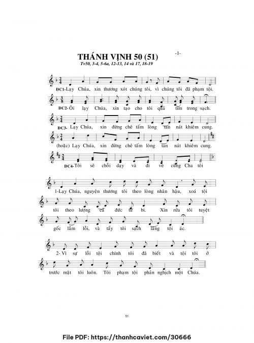 Thánh vịnh 50 - Lm. Minh Hân - trang 1