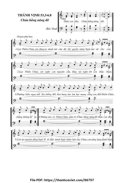 Thánh vịnh 53 – Chúa hằng nâng đỡ - Tiến Linh - trang 1