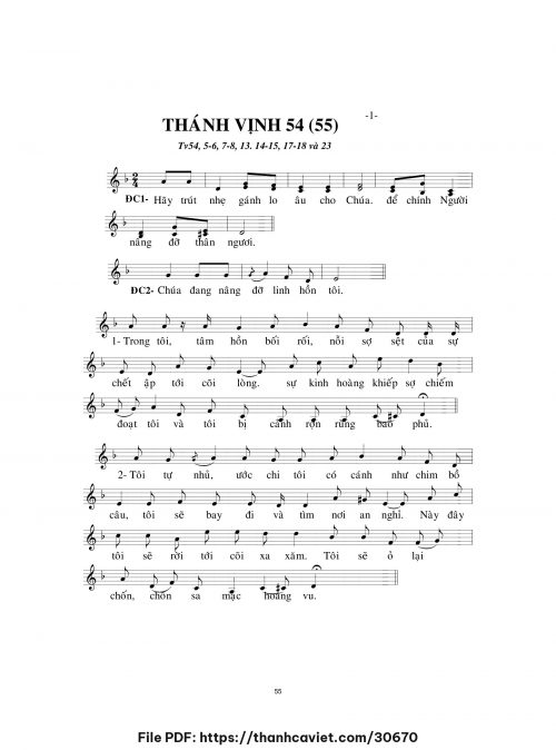 Thánh vịnh 54 - Lm. Minh Hân - trang 1