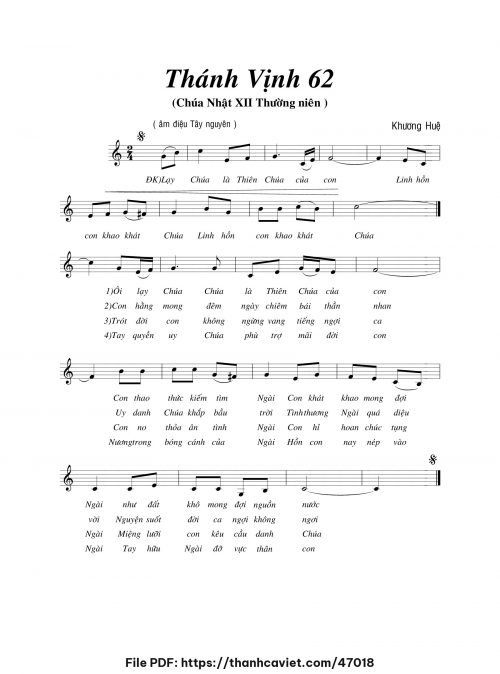 Thánh vịnh 62 - Khương Huệ - trang 1