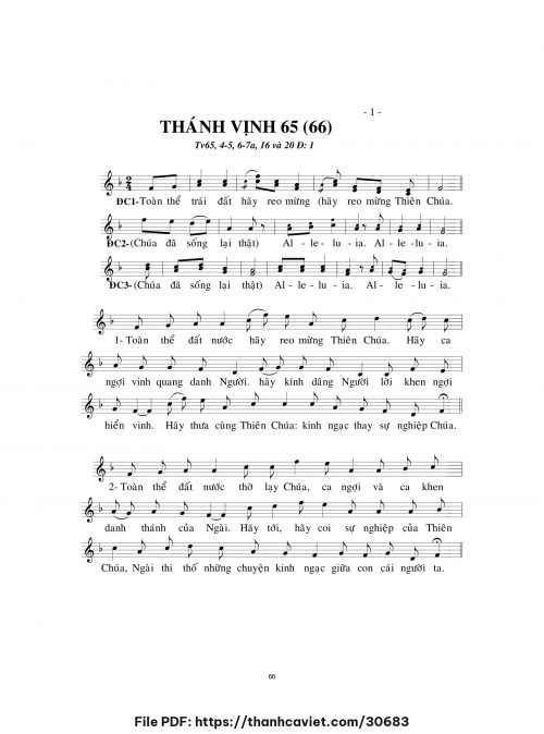 Thánh vịnh 65 - Lm. Minh Hân - trang 1