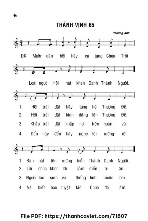 Thánh vịnh 65 - Lm. Phương Anh - trang 1