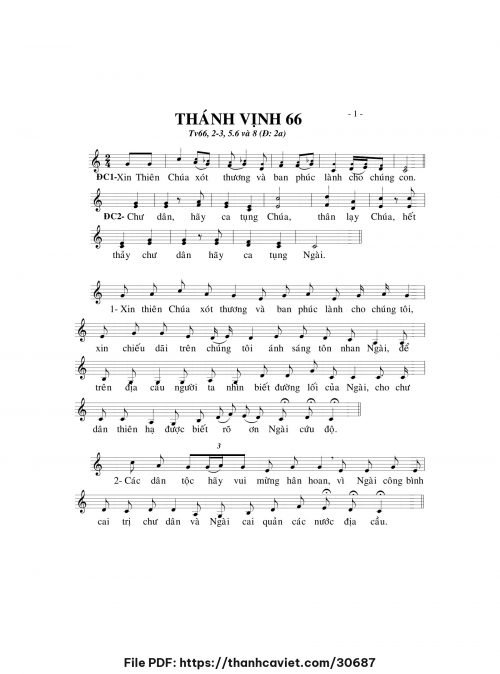 Thánh vịnh 66 - Lm. Minh Hân - trang 1
