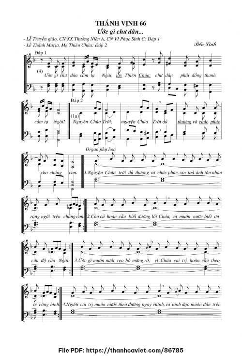 Thánh vịnh 66 – Ước gì chư dân - Tiến Linh - trang 1