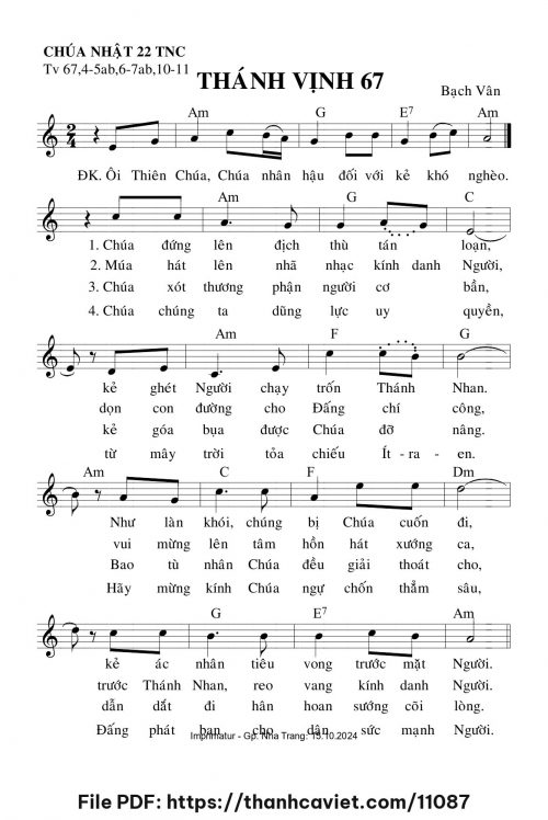 Thánh vịnh 67 - Lm. Bạch Vân - trang 1