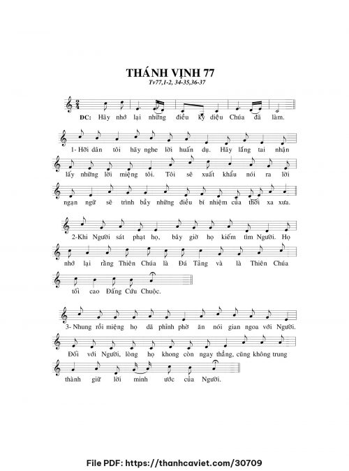 Thánh vịnh 77 - Lm. Minh Hân - trang 1