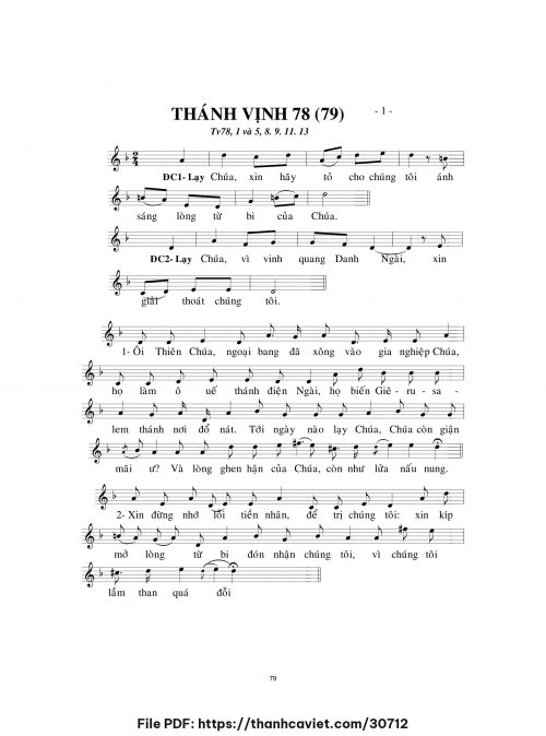 Thánh vịnh 78 - Lm. Minh Hân - trang 1