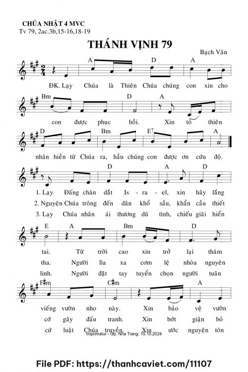 Thánh vịnh 79 - Lm. Bạch Vân - trang 1