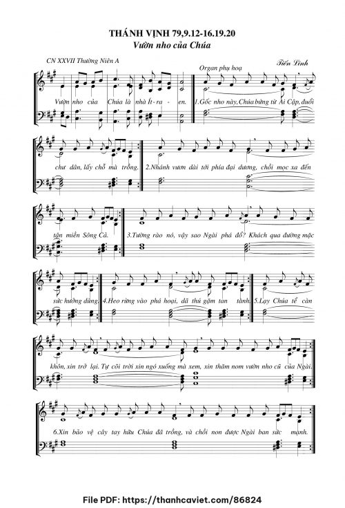 Thánh vịnh 79 – Vườn nho của Chúa - Tiến Linh - trang 1