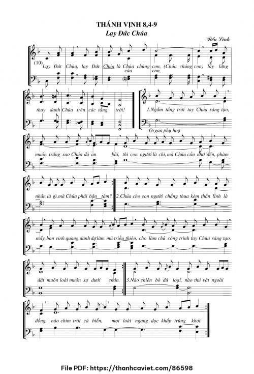 Thánh vịnh 8 – Lạy Đức Chúa - Tiến Linh - trang 1