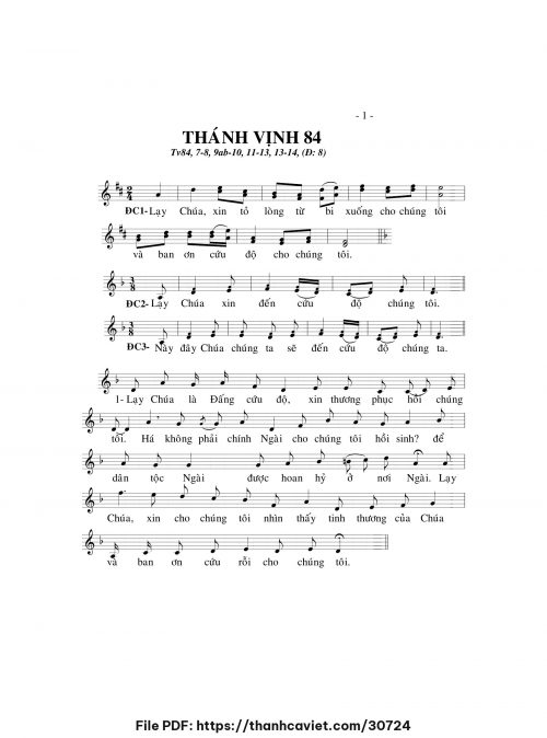 Thánh vịnh 84 - Lm. Minh Hân - trang 1