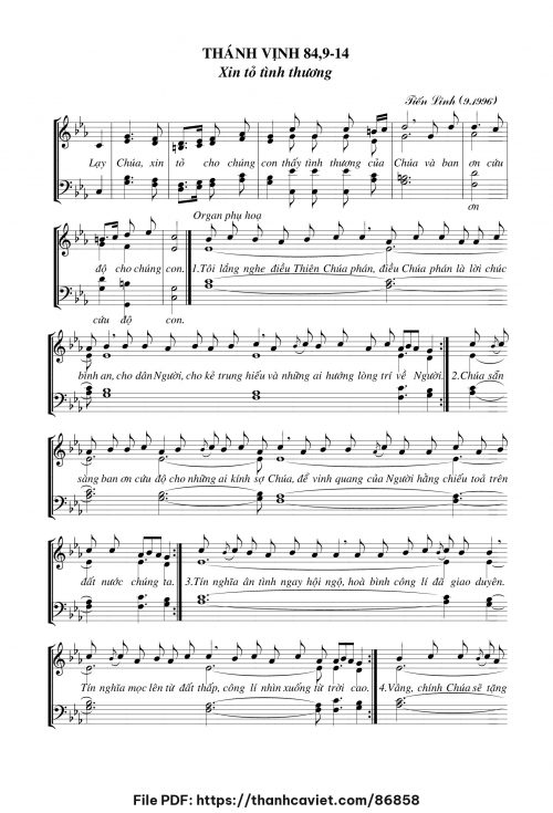Thánh vịnh 84 – Xin tỏ tình thương - Tiến Linh - trang 1