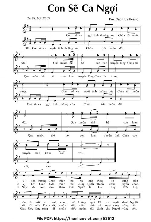Thánh vịnh 88 - Cao Huy Hoàng - trang 1