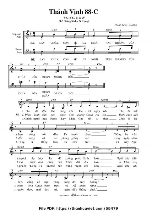 Thánh vịnh 88-C [Giáng Sinh – Lễ Vọng] - Thanh Lâm (Giuse) - trang 1