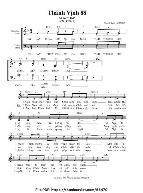 Thánh vịnh 88 [CN13 TNA] - Thanh Lâm (Giuse) - trang 1