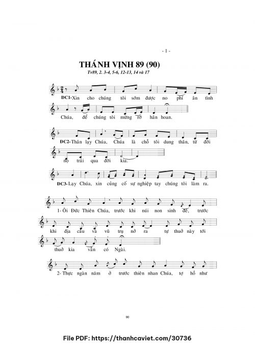 Thánh vịnh 89 - Lm. Minh Hân - trang 1