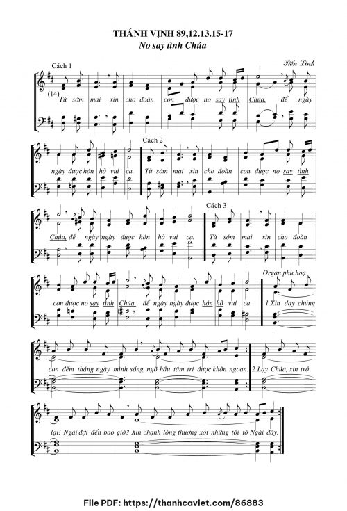 Thánh vịnh 89 – No say tình Chúa - Tiến Linh - trang 1